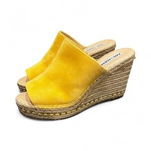Karl Lagerfeld Yellow Wedge Sandals